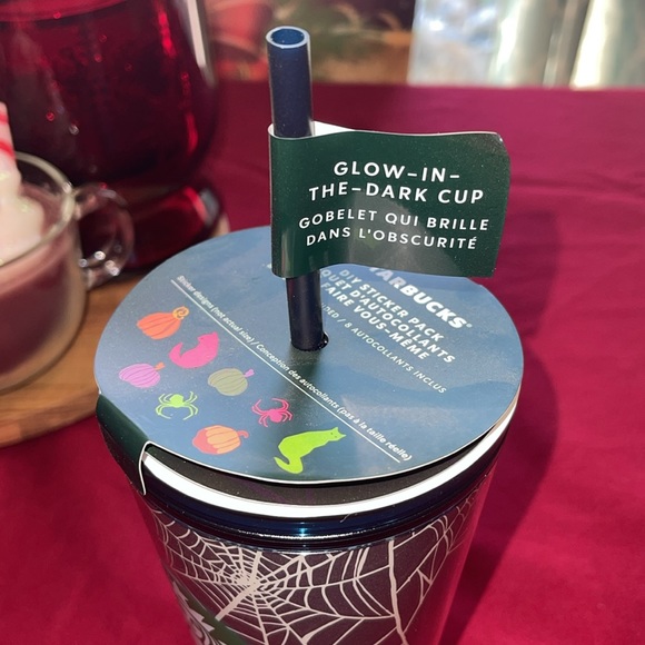 Starbucks Glow in the Dark Spider Web Cold Cup - Picture 3 of 3